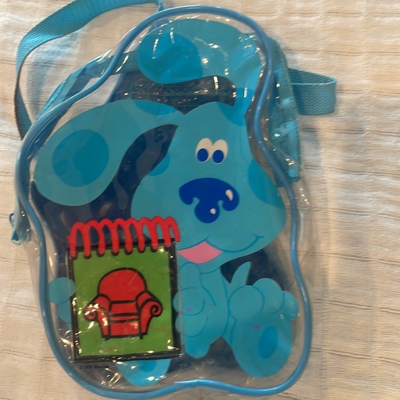 Vintage Y2K 1999 blue’s clues Viacom backpack transparent kids boys girls